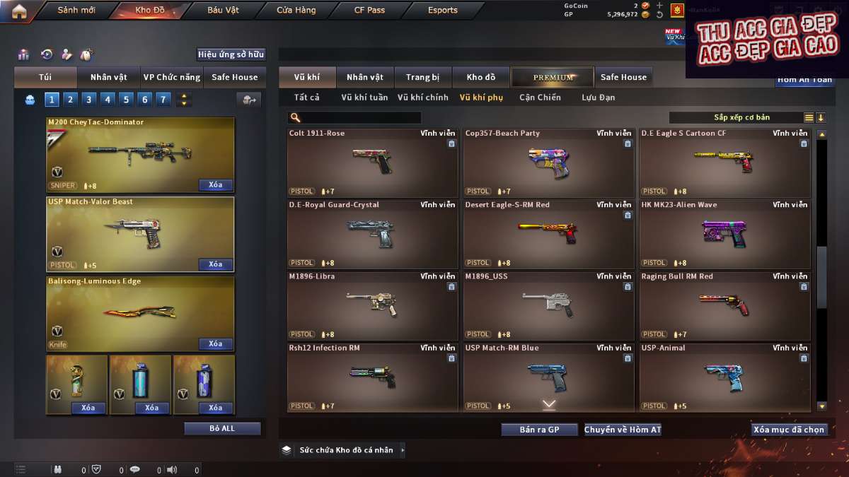 shop acc cf uy tin gia re